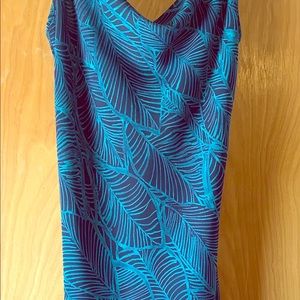 Express tank Dress Leaf Pattern
